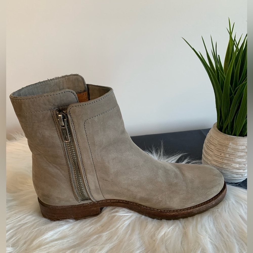 Frye Natalie Double Zipper Grey Boots - Size EU 36 - Picture 5 of 13